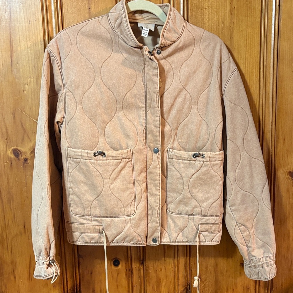 Joie Light Brown Quilted Utility Jacket - Size XS